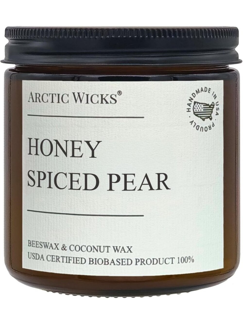16oz Double Wick Honey Spiced Pear Candle - Eco-Friendly Coconut Beeswax
